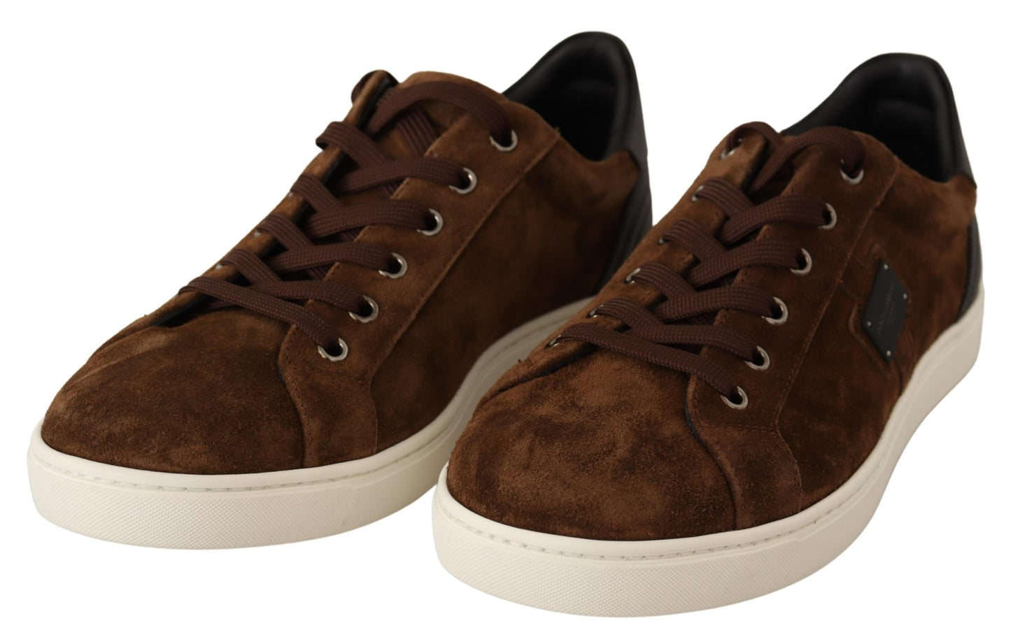 Dolce & Gabbana Brown Suede Leather Sneakers