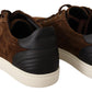 Dolce & Gabbana Brown Suede Leather Sneakers