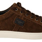 Dolce & Gabbana Brown Suede Leather Sneakers