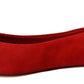 Dolce & Gabbana Red Suede Crystals Loafers Flats Shoes