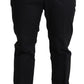 Dolce & Gabbana Black Cotton Stretch Dress Formal Trouser Pants