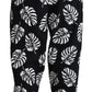 Dolce & Gabbana Black Leaf Cotton Stretch Trouser Pants Pants