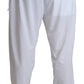 Dolce & Gabbana White Logo Patch Drawstring Pants