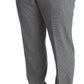 BENCIVENGA Gray Wool Checkered Dress Men Formal Trouser Pants