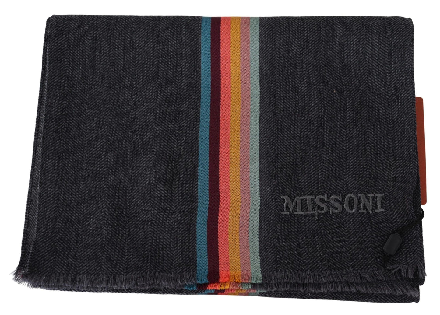 Missoni Multicolor Striped Wool Unisex Neck Wrap Scarf