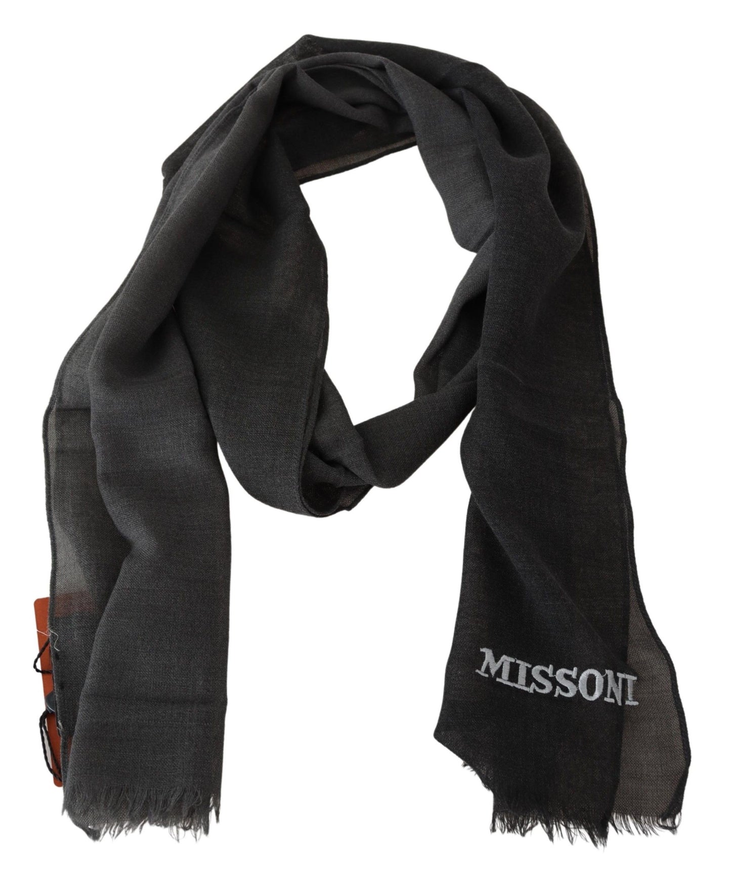 Missoni Black 100% Wool Unisex Neck Wrap Scarf