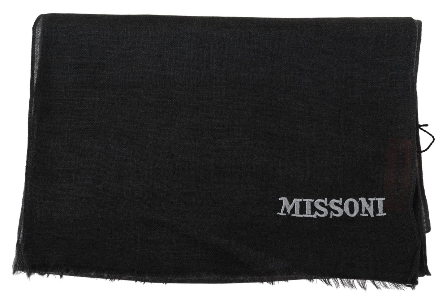 Missoni Black 100% Wool Unisex Neck Wrap Scarf