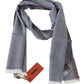 Missoni Gray Striped Wool Unisex Neck Wrap Fringes Scarf