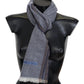 Missoni Gray Striped Wool Unisex Neck Wrap Fringes Scarf