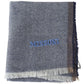 Missoni Gray Striped Wool Unisex Neck Wrap Fringes Scarf