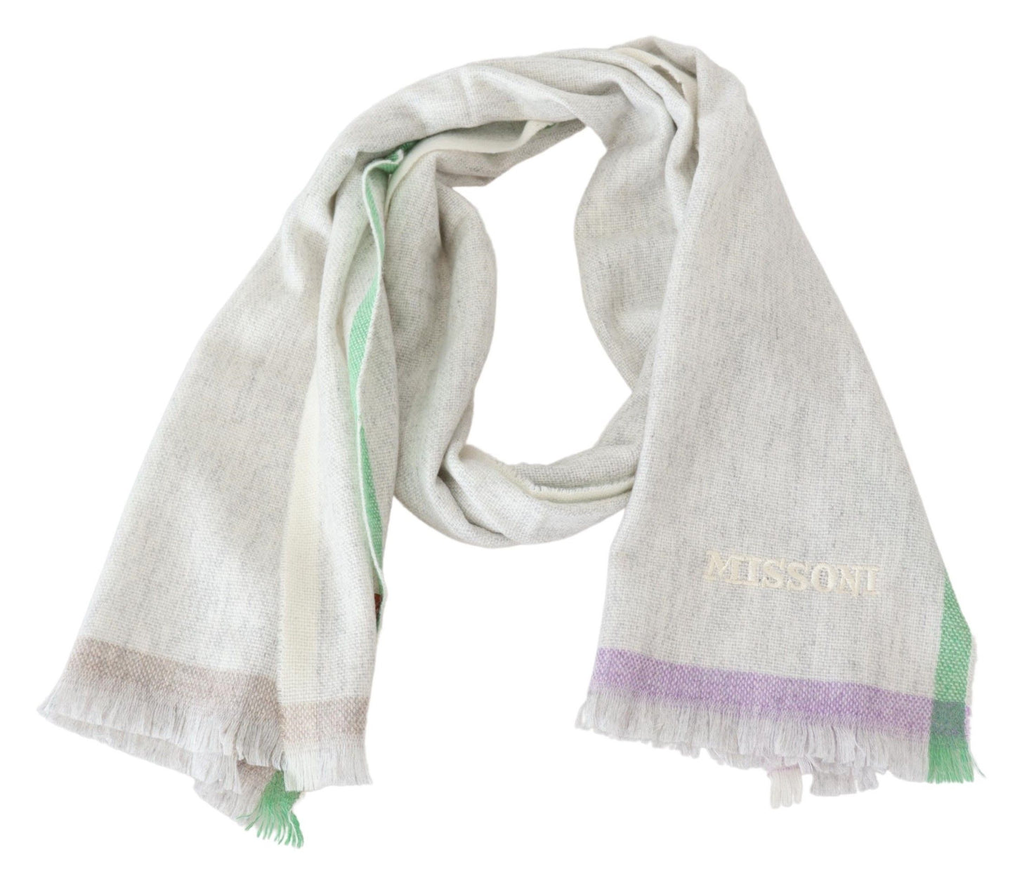 Missoni Multicolor Lined Cashmere Unisex Wrap Scarf