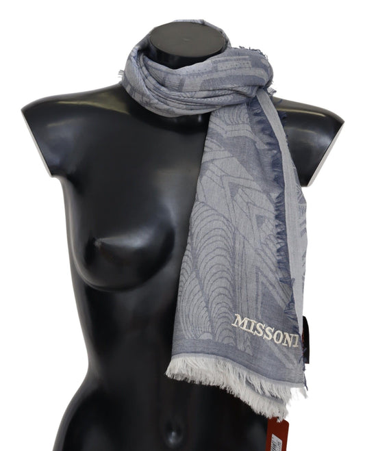 Missoni Gray Cashmere Unisex Neck Warmer Scarf