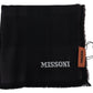 Missoni Black 100% Wool Unisex Neck Wrap Scarf