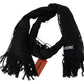 Missoni Black Wool Unisex Neck Warmer Wrap Scarf