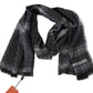 Missoni Black Gray Polka Dot Wool Unisex Neck Wrap Scarf