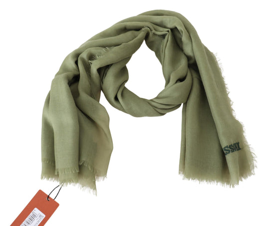 Missoni Green Cashmere Unisex Neck Wrap Scarf