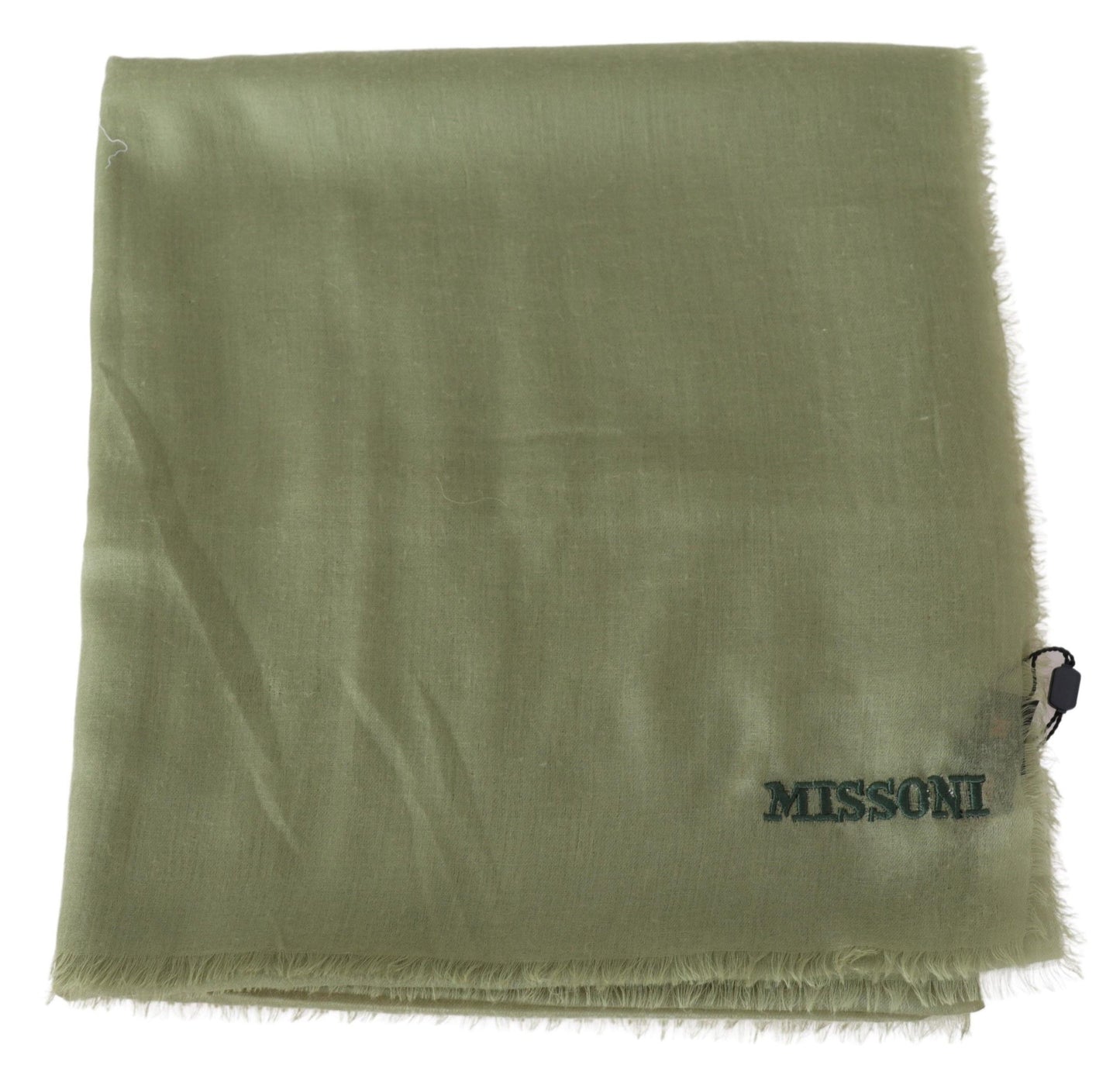 Missoni Green Cashmere Unisex Neck Wrap Scarf