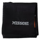 Missoni Black Wool Knit Unisex Neck Wrap Shawl Scarf