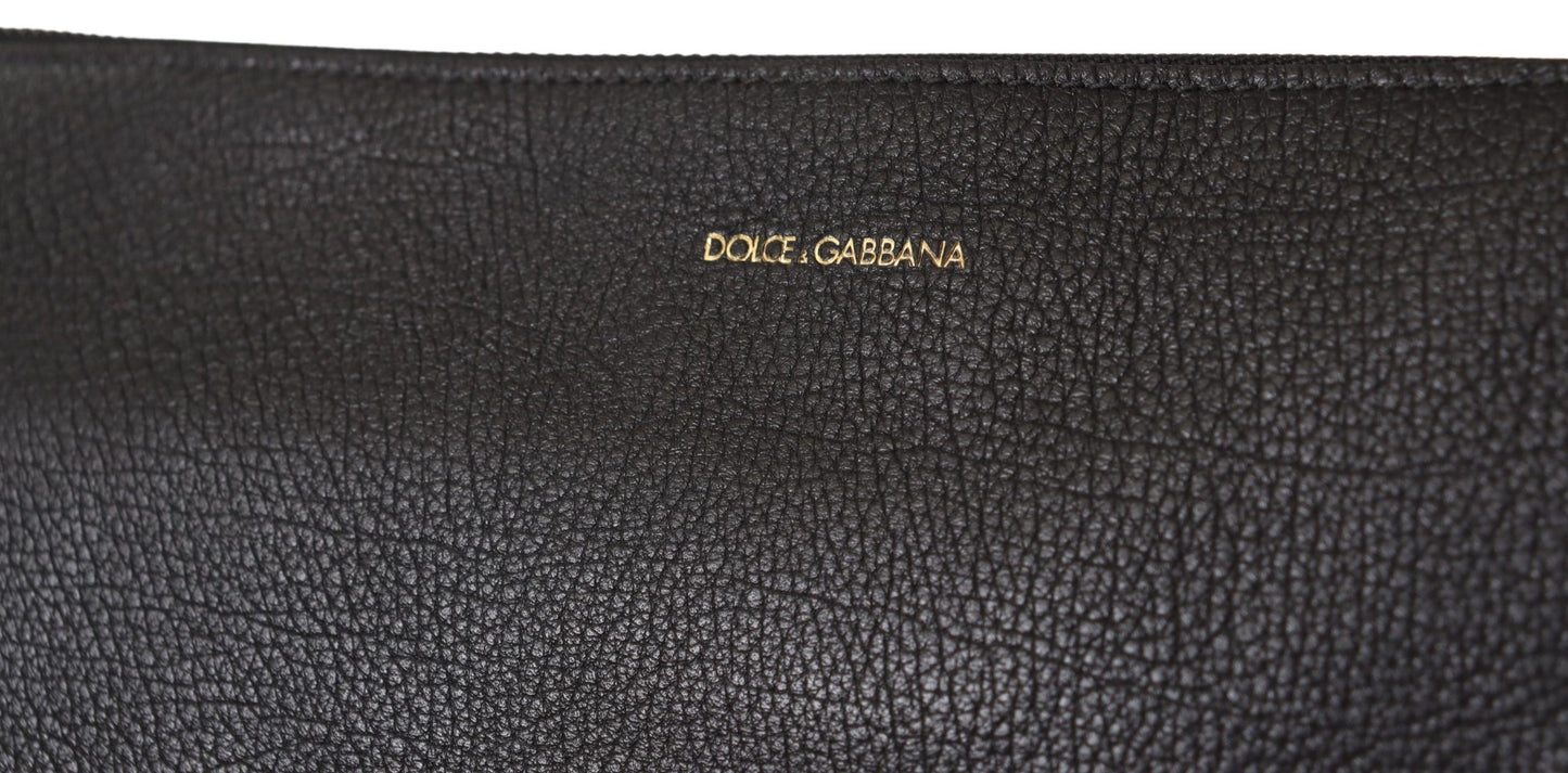 Dolce & Gabbana Black Exotic Leather Shoulder Sling Alta Sartoria Bag