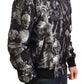 Dolce & Gabbana Black Silver Puppi Motive Bomber Jacket