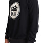 Dolce & Gabbana Blue Crown King Cotton Pullover Sweater