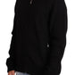 Dolce & Gabbana Black Cashmere Zipper Mens Sweater