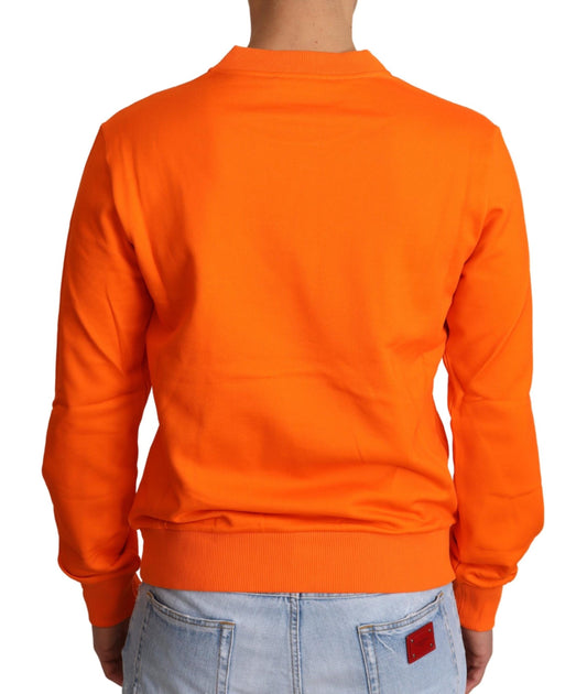 Dolce & Gabbana Orange King Ceasar Cotton Pullover Sweater