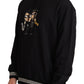 Dolce & Gabbana Black Cotton Hooded #dgfamily Sweater