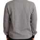 Dolce & Gabbana Gray Crown King Cotton Pullover Sweater