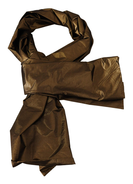 Dolce & Gabbana Gold Blend Shawl Wrap Metallic Bronze Scarf