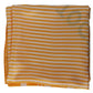 Dolce & Gabbana Yellow Striped Silk Square Foulard Scarf