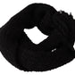 Dolce & Gabbana Black Virgin Wool Knitted Wrap Shawl Scarf