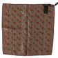 Dolce & Gabbana Brown Carrots Print Silk Handkerchief