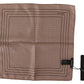 Dolce & Gabbana Brown Dotted Silk Square Handkerchief