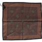 Dolce & Gabbana Brown Patterned Silk Square Handkerchief Scarf