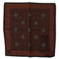 Dolce & Gabbana Brown Patterned Silk Square Handkerchief Scarf