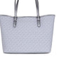 Michael Kors Jet Set Girls Print Medium Signature PVC Carryall Shoulder Tote Handbag (Bright White Multi)