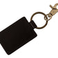 Dolce & Gabbana Brown Leather Logo Metal Ring Hook Keychain