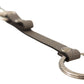 Dolce & Gabbana Gray Textured Leather Silver Metal Hook Keychain