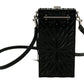 Dolce & Gabbana Black Crystal Plexiglass Cross Cigarette Case Holder