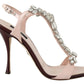 Dolce & Gabbana Pink Crystals Heels Keira Sandals