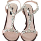 Dolce & Gabbana Pink Crystals Heels Keira Sandals