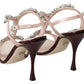 Dolce & Gabbana Pink Crystals Heels Keira Sandals