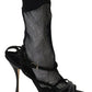 Dolce & Gabbana Black Suede Short Boots Sandals Shoes