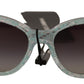 Dolce & Gabbana Blue Lace Crystal Acetate Butterfly DG4190 Sunglasses