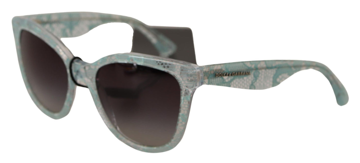 Dolce & Gabbana Blue Lace Crystal Acetate Butterfly DG4190 Sunglasses