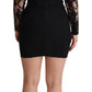 Dolce & Gabbana Elegant Black Lace Mini-Dress Delight