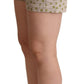 Dolce & Gabbana Beige Polka Dots Denim Stretch Shorts