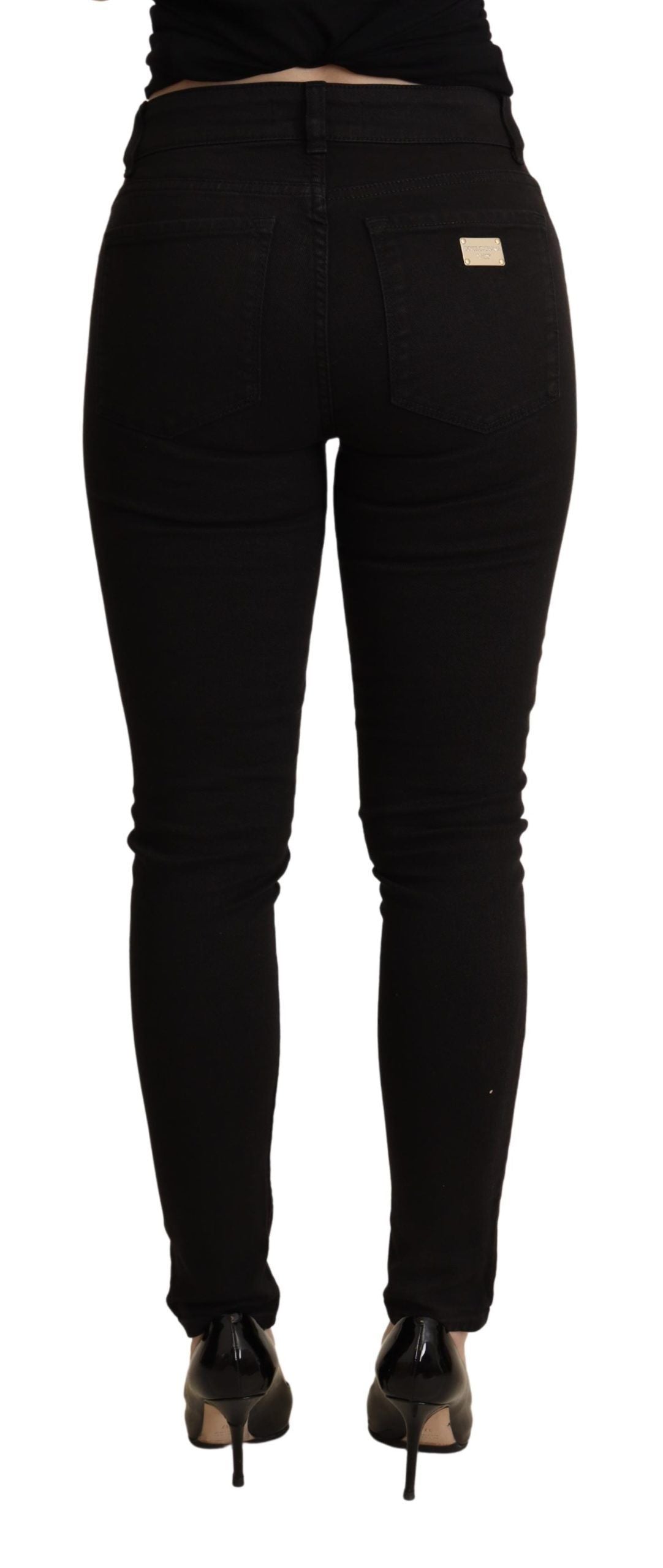 Dolce & Gabbana Black Stretch Denim Skinny Jeans