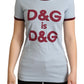 Dolce & Gabbana Blue Crewneck D&G Top T-shirt